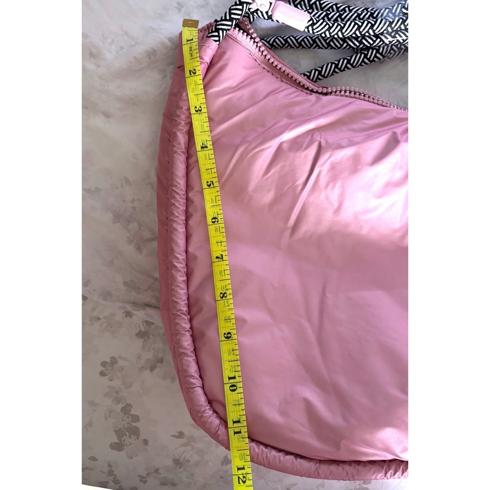 Wildfox Puffer Crossbody Bag Rose Clair Pink Padded Rope Strap HBWF-224-0056-71 - Picture 6 of 9